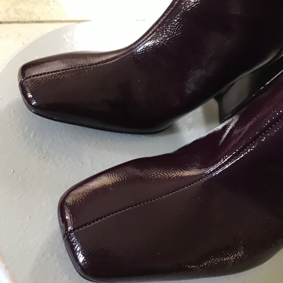Zara Trafaluc patent finished block heel boots - Picture 3 of 17